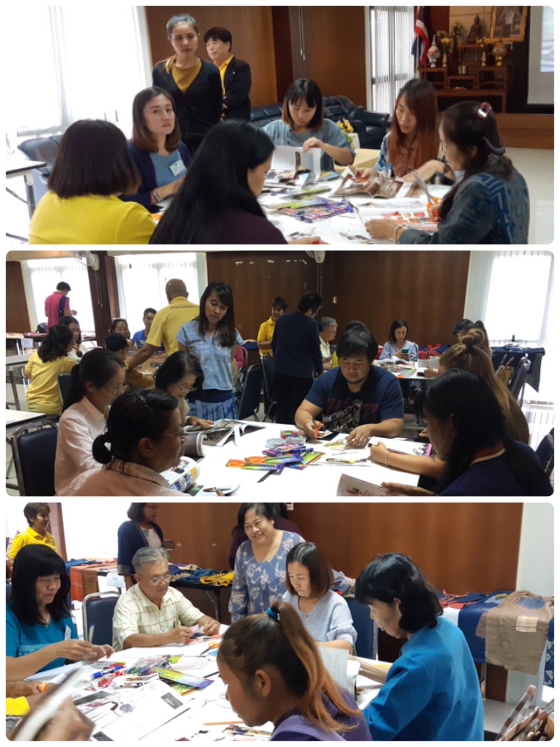 อบรมเชิงปฏิบัติการ ผู้ผลิต ผู้ประกอบการ OTOP โครงการพัฒนาคุณภาพผลิตภัณฑ์ OTOP คลัสเตอร์ผ้า(ภาคเหนือ) ระหว่างวันที่ 1 – 3 ส.ค. 62 ณ โรงเรียน OTOP ศูนย์ OTOP ข่วงสันกำแพง จังหวัดเชียงใหม่